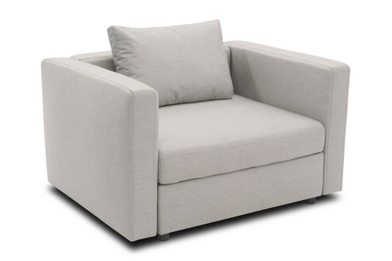 58 aufm Kessel Gartenlounge-Sessel Gartenlounge Relaxsessel Bozhana mit Outdoorbezug in silber (inkl. Versand, 1-St., Lieferung bis zur Haustür), Polster aus Quick-Dry Schaum mit einem wasserbweisende Outdoorbezug von 58 aufm Kessel