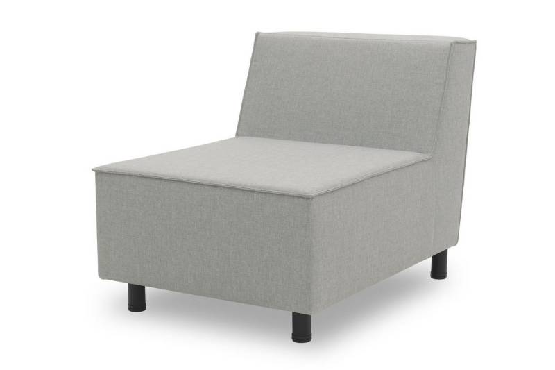 58 aufm Kessel Gartenlounge-Sessel Gartenlounge Sessel Brandie 73x77x103 mit Outdoorbezug in silber (inkl. Versand, 1-St., Lieferung bis zur Haustür), Polster aus Quick-Dry Schaum mit einem wasserbweisenden Outdoorbezug von 58 aufm Kessel