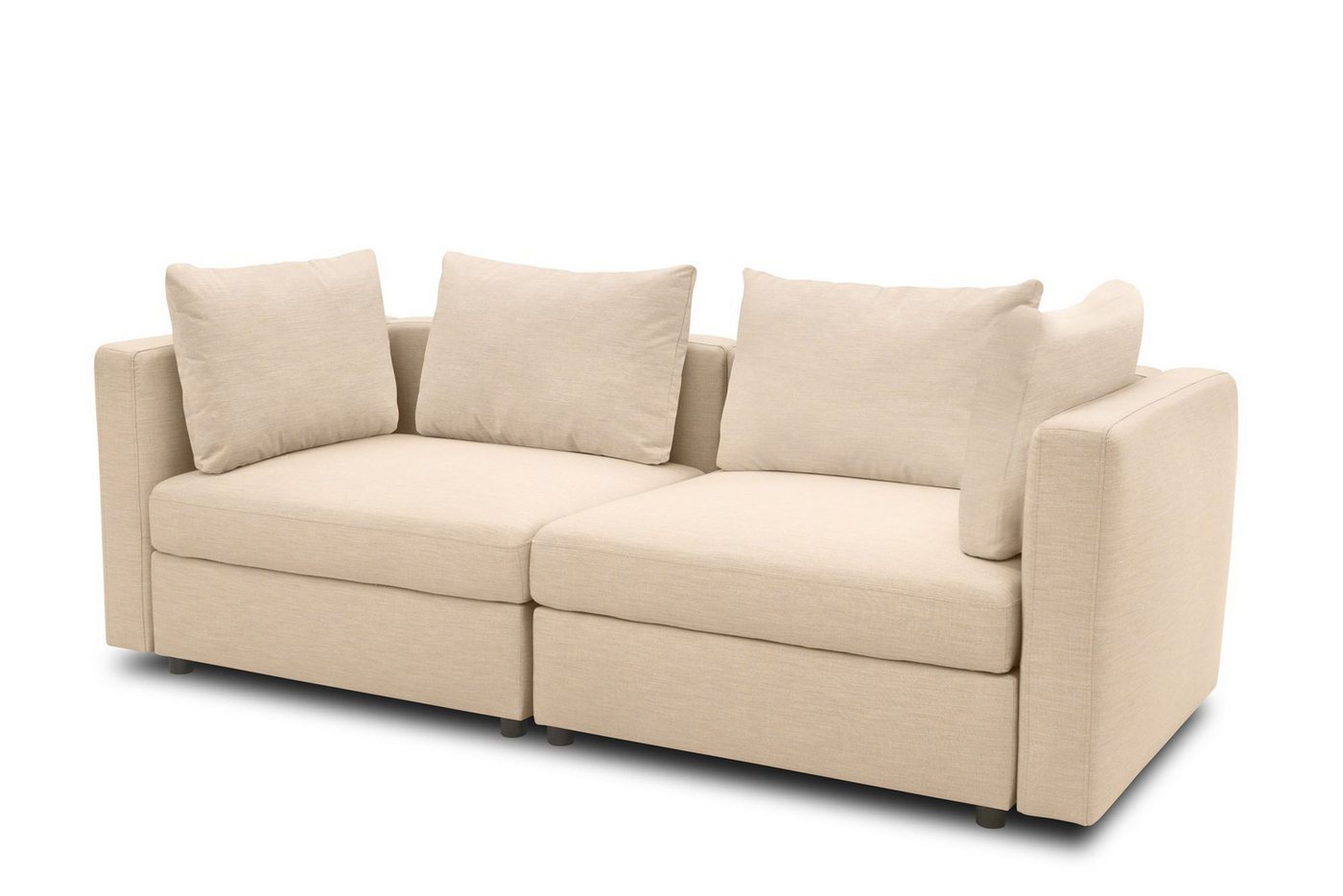 58 aufm Kessel Gartensofa Gartenlounge Sofa 2-Sitzer Bozhana 220x67x96 mit Outdoorbezug in beige, inkl. Versand 2 Teile, Polster aus Quick-Dry Schaum mit einem wasserbweisende Outdoorbezug von 58 aufm Kessel