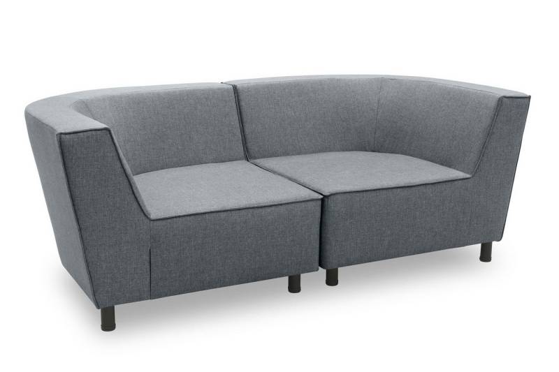 58 aufm Kessel Gartensofa Gartenlounge Sofa 2-Sitzer Brandie 206x77x103 Outdoorbezug dunkelgrau, inkl. Versand 2 Teile, Polster aus Quick-Dry Schaum mit einem wasserbweisenden Outdoorbezug von 58 aufm Kessel