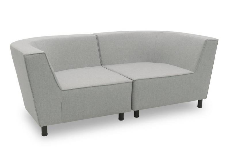 58 aufm Kessel Gartensofa Gartenlounge Sofa 2-Sitzer Brandie 206x77x103 mit Outdoorbezug silber, inkl. Versand 2 Teile, Polster aus Quick-Dry Schaum mit einem wasserbweisenden Outdoorbezug von 58 aufm Kessel