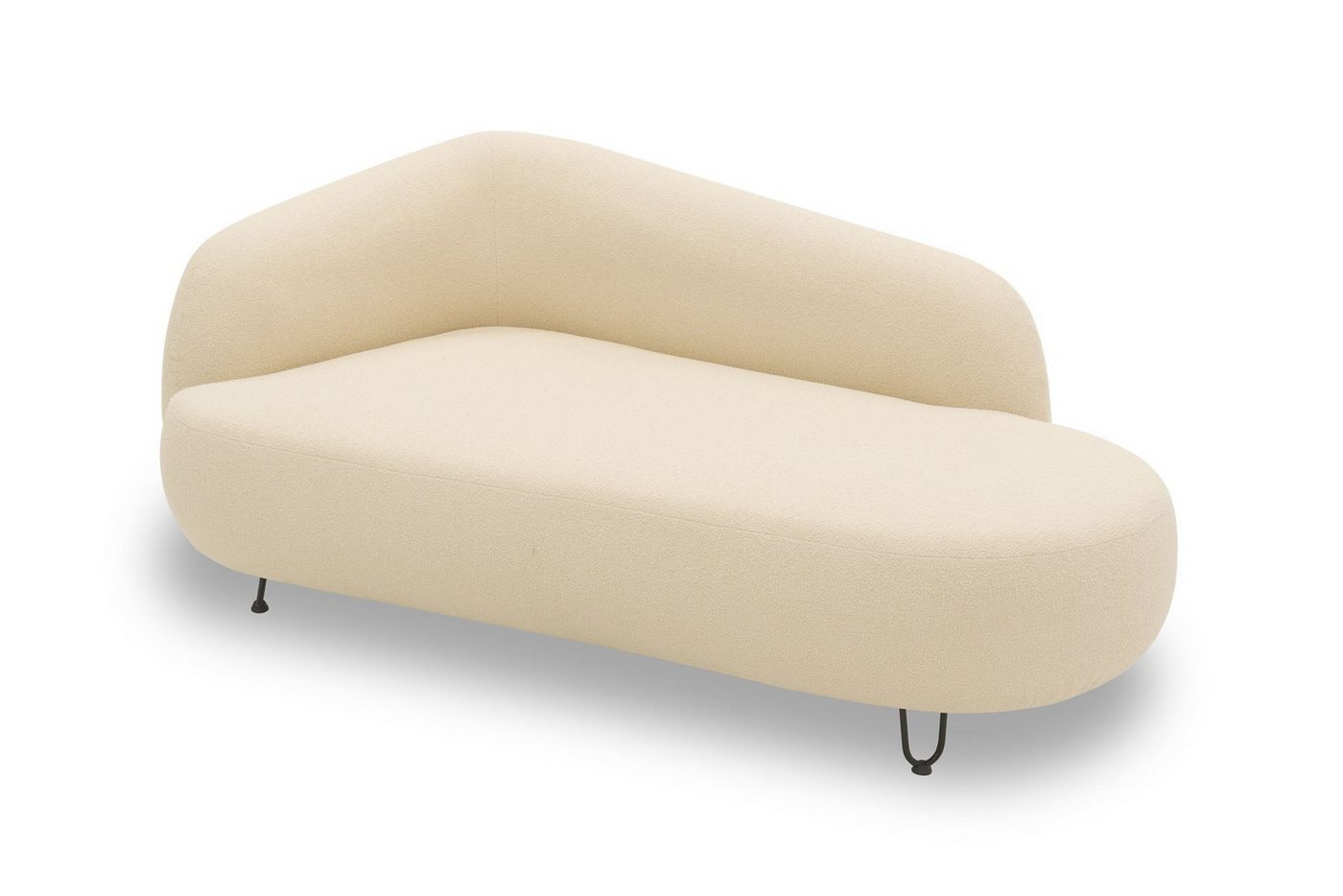 58 aufm Kessel Gartensofa Gartenlounge Sofa 2-Sitzer Rechts Bratomila 177x79x105 Bezug in beige, inkl. Versand 1 Teile, Polster aus Quick-Dry Schaum mit einem wasserbweisenden Outdoorbezug von 58 aufm Kessel