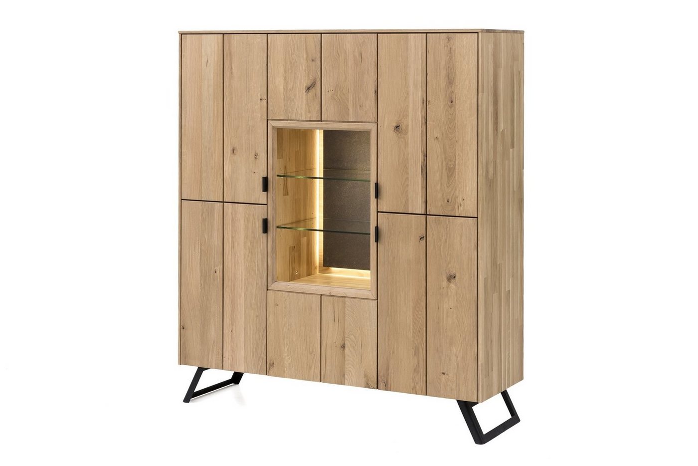 58 aufm Kessel Highboard Highboard Massivholz Idalia 130x153x42 Anrichte (1 St) von 58 aufm Kessel