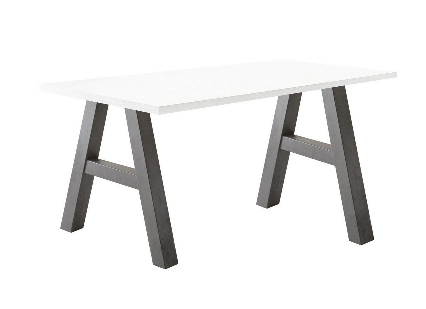 58 aufm Kessel Schreibtisch Edi 8 160 x 70 x 75 Schreibtisch graphit/weiß matt lack 13646 (Einzeltisch) von 58 aufm Kessel