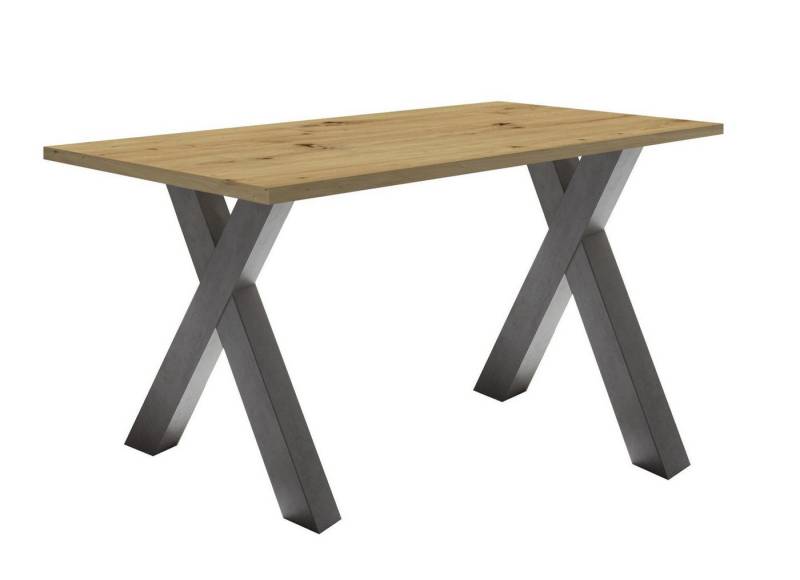 58 aufm Kessel Schreibtisch Edie 8 160 x 70 x 75 Schreibtisch graphit/asteiche 13681 (Einzeltisch) von 58 aufm Kessel