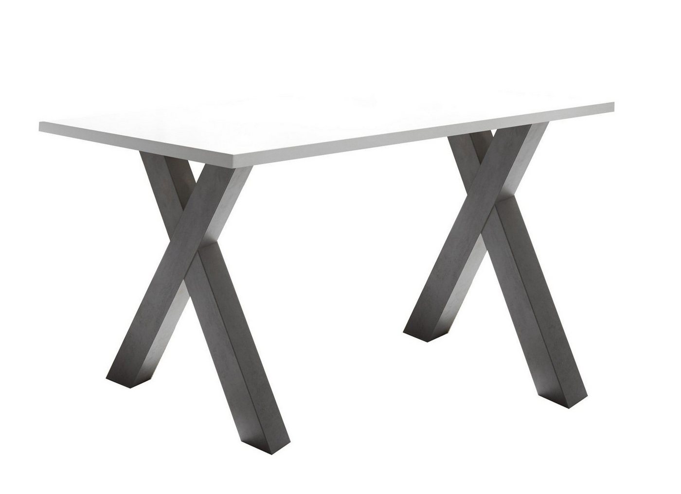58 aufm Kessel Schreibtisch Edie 5 140 x 70 x 75 Bürotisch graphit/weiß matt lack 13672 (Einzeltisch) von 58 aufm Kessel