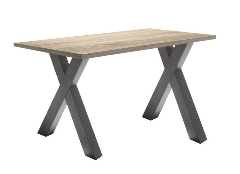 58 aufm Kessel Schreibtisch Edie 5 140 x 70 x 75 Bürotisch graphit/eiche sägerau 13669 (Einzeltisch) von 58 aufm Kessel