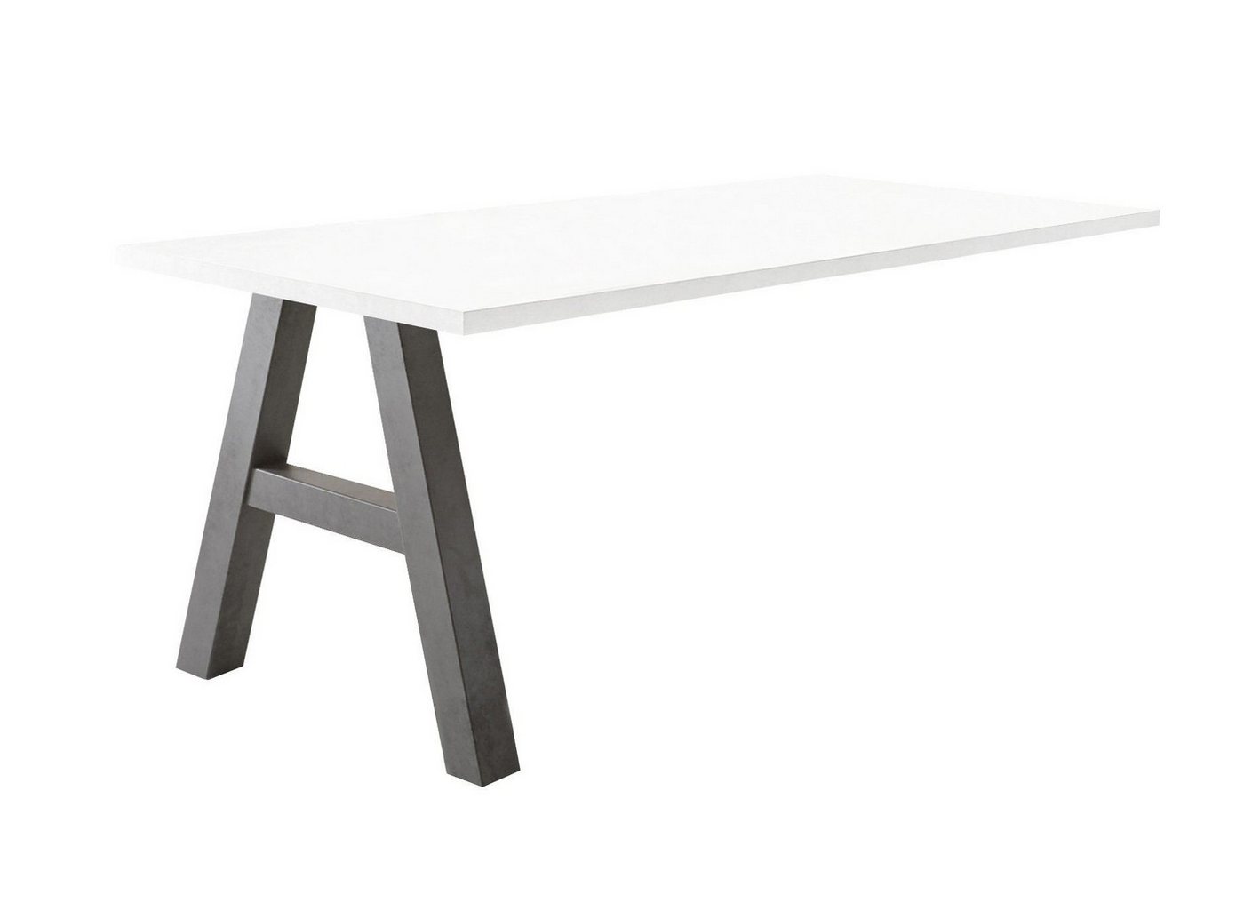 58 aufm Kessel Schreibtisch Edin 5 140 x 70 x 75 Bürotisch graphit/weiß matt lack 13711 (Einzeltisch) von 58 aufm Kessel