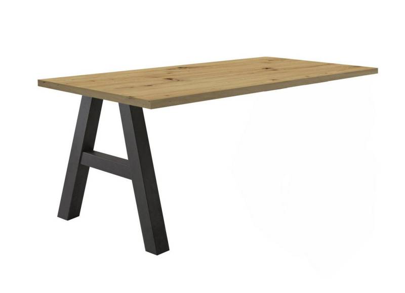 58 aufm Kessel Schreibtisch Edin 6 140 x 70 x 75 Bürotisch schwarzstahl/asteiche 13712 (Einzeltisch) von 58 aufm Kessel