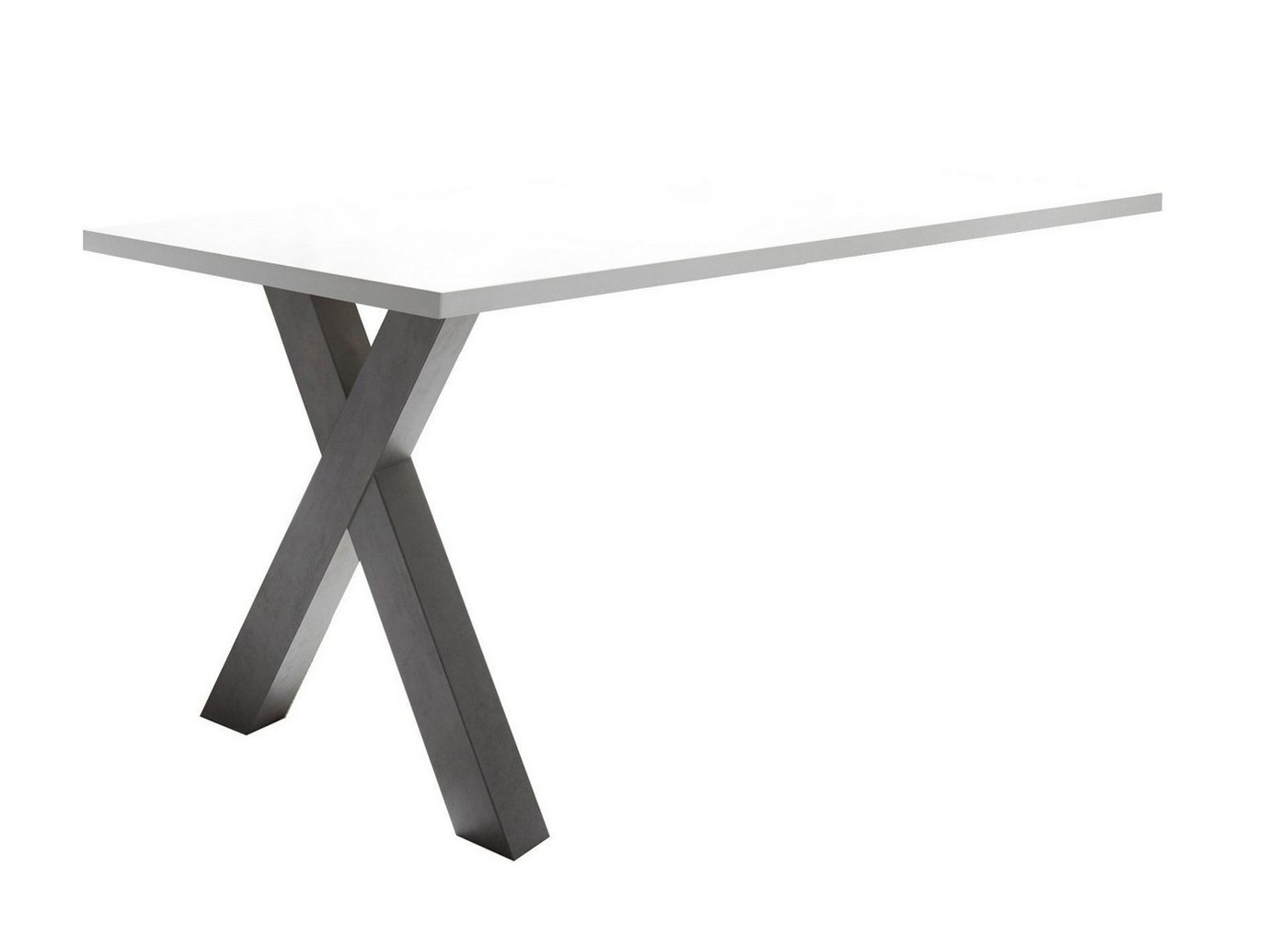 58 aufm Kessel Schreibtisch Edit 5 140 x 70 x 75 Bürotisch graphit/weiß matt lack 13750 (Einzeltisch) von 58 aufm Kessel