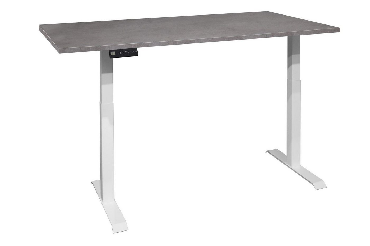 58 aufm Kessel Schreibtisch höhenverstellbar elektrisch Edithe 120x70 weiß/graphit 14241-12070 (Einzeltisch,inkl. Versand) von 58 aufm Kessel