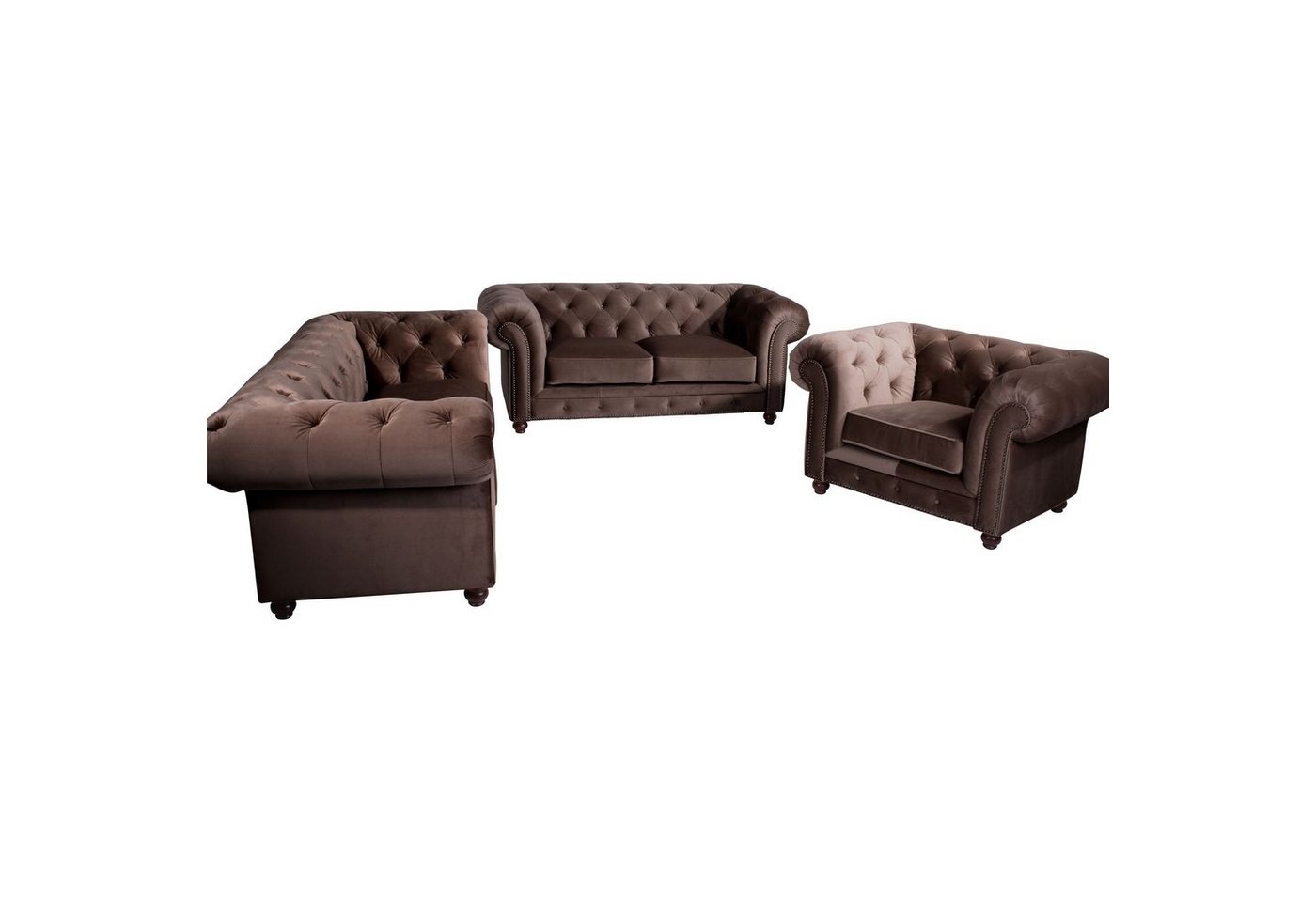 58 aufm Kessel Sofa Sofa 2,5-Sitzer Kathe Bezug Samtvelours Buche, Sparpreis inkl. Kostenlosem Versand 1 Teile, hochwertig verarbeitet,bequemer Sitz von 58 aufm Kessel