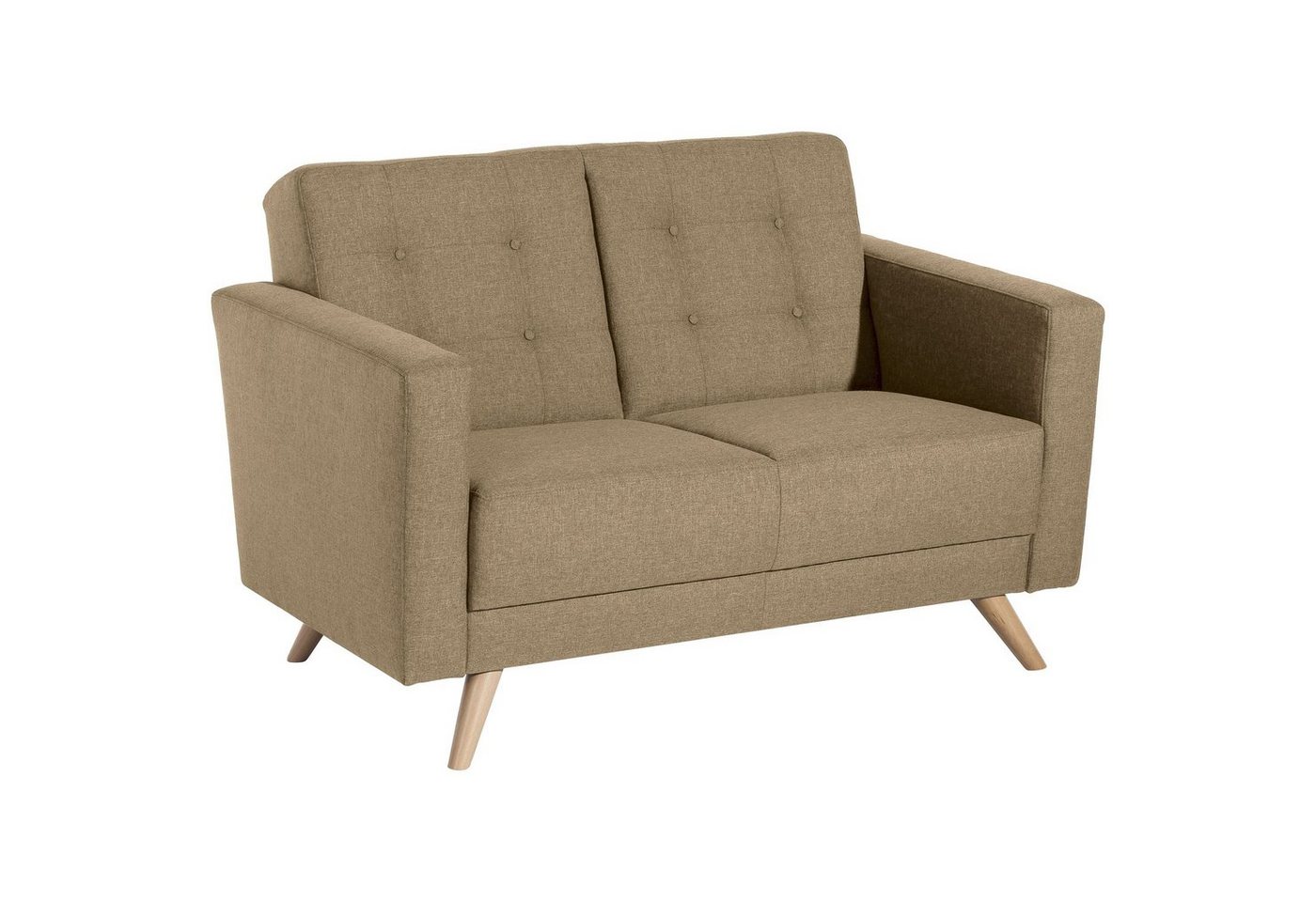 58 aufm Kessel Sofa Sofa 2-Sitzer Karisa Bezug Flachgewebe Buche natur, Sparpreis inkl. Kostenlosem Versand 1 Teile, hochwertig verarbeitet,bequemer Sitz von 58 aufm Kessel