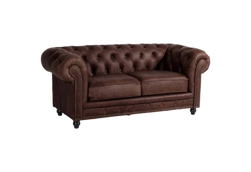 58 aufm Kessel Sofa Sofa 2-Sitzer Kathe Bezug Echtleder (Antikoptik), Sparpreis inkl. Kostenlosem Versand 1 Teile, hochwertig verarbeitet,bequemer Sitz von 58 aufm Kessel