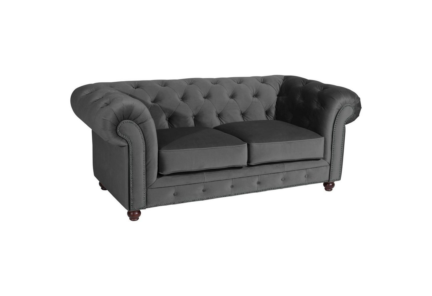 58 aufm Kessel Sofa Sofa 2-Sitzer Kathe Bezug Samtvelours Buche nussba, Sparpreis inkl. Kostenlosem Versand 1 Teile, hochwertig verarbeitet,bequemer Sitz von 58 aufm Kessel