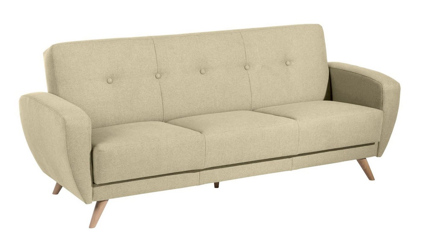 58 aufm Kessel Sofa Sofa 3-Sitzer mit Bettfunktion Karen Bezug Samtvel, Sparpreis inkl. Kostenlosem Versand 1 Teile, hochwertig verarbeitet,bequemer Sitz von 58 aufm Kessel