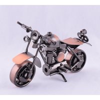 Vintage Motorrad-Modell, Eisenarbeit Motorrad Statue Motor Figur Handgefertigt, Home Office Desktop Dekor Zimmer Dekoration Für Erwachsene Und von 5AHachiHouses