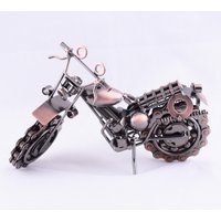 Vintage Motorrad Modell Motor Figur, Handgemachte Eisenarbeit Statue, Home Office Desktop Dekor Raum Dekoration Für Erwachsene Und Jugendliche von 5AHachiHouses