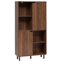 2-türiges bücherregal slidy dunkles holz - 5five von 5FIVE SIMPLY SMART