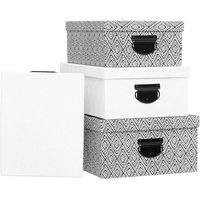 5five Simply Smart - 4 aufbewahrungsboxen in schwarz und weiß - 5five von 5FIVE SIMPLY SMART