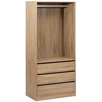 Ankleidezimmer dolo 3 schubladen mit garderobe in holzoptik - 5five von 5FIVE SIMPLY SMART