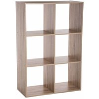 Dekoregal Bücherregal 6 Einlegeböden braun Höhe 100 cm von 5FIVE