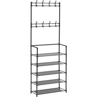 Garderobe intissa 5 regale aus schwarzem stahl h170cm - 5five von 5FIVE SIMPLY SMART