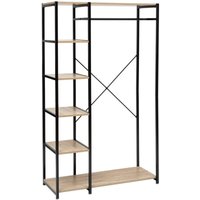 5five Simply Smart - Industrieller kleiderschrank 5 regale - 5five von 5FIVE SIMPLY SMART