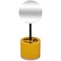 Moderner Spiegel mit Aufbewahrung Gelber Durchmesser 14x h35 cm von 5FIVE SIMPLY SMART