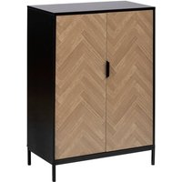 5five Simply Smart - Schrank chevrons 2 türen effekt kiefer natur und schwarz 110x80cm - 5five 5five Simply Smart - Schrank chevrons 2 türen effekt kiefer natur und schwarz 110x80cm - 5five von 5FIVE SIMPLY SMART