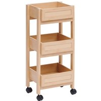 5five Simply Smart - Servierwagen cane 3 ebenen aus hellem holz - 5five von 5FIVE SIMPLY SMART