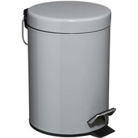 5five Simply Smart - Runder mülleimer aus metall 3l colorama grau - 5five von 5FIVE SIMPLY SMART