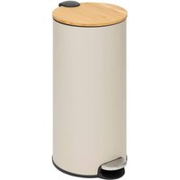 5five Simply Smart - Mülleimer mit bambusdeckel 30l modern color beige - 5five von 5FIVE SIMPLY SMART
