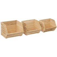 5five - Obst- und Gemüsekorb aus Holz 3er Set Simple Smart von 5FIVE