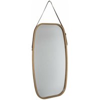 Hängespiegel, rechteckiger Spiegel in Bambusrahmen zum Aufhängen an der Wand 5five Simple Smart von 5FIVE