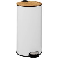 Mülleimer mit bambusdeckel 30l modern color weiß - weiß - 5five von 5FIVE