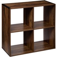 Five - Regal aus Holz, 4 Fächer, Farbe: Braun, Industrial, Höhe 67,5 cm von 5FIVE