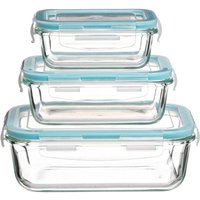 3 rechteckige aufbewahrungsdosen clipeat glas - 5five von 5FIVE SIMPLY SMART