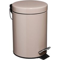 5five - runder mülleimer aus metall 3l colorama taupe - Maulwurf von 5FIVE