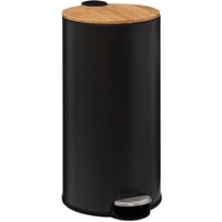 Mülleimer mit bambusdeckel 30l modern color schwarz - Schwarz - 5five von 5FIVE