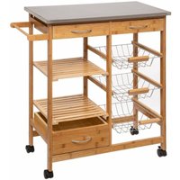 5five Simply Smart - Küchenwagen mit Rollen, Servierwagen aus Bambus, 37 x 76 x 86 cm 5five Simply Smart - Küchenwagen mit Rollen, Servierwagen aus Bambus, 37 x 76 x 86 cm von 5FIVE SIMPLY SMART