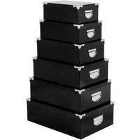 5five Simply Smart - 6 schwarze schachteln, metallecken, karton - 5five von 5FIVE SIMPLY SMART