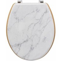 5five - wc-sitz lea marmoreffekt aus holz - weiß von 5FIVE