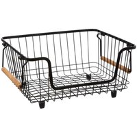 5five Simply Smart - Stapelbarer metallkorb blackwood mittelformat - 5five 5five Simply Smart - Stapelbarer metallkorb blackwood mittelformat - 5five von 5FIVE SIMPLY SMART