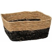Niedriger quadratischer Korb, natur/schwarz, 31 x 31 cm von 5FIVE SIMPLY SMART
