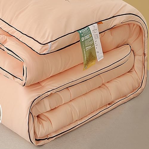 Waschbare Queen-Size-Bettdecke, kann das ganze Jahr über verwendet werden (Hellorange, Queen-Size-Größe, 220 x 240 cm, 5 kg) von 5JJJLOOOPP