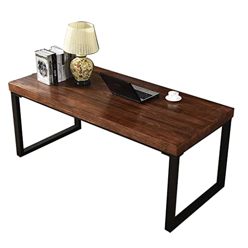 Büroschreibtisch Industrieller Stil Massivholz Büro Computerschreibtisch, einfache Metall Tischbeine Multifunktionstisch, einfach zu installieren und zu reinigen (A Farbe 180x80x75cm) (A Farbe von 5sssallefaa
