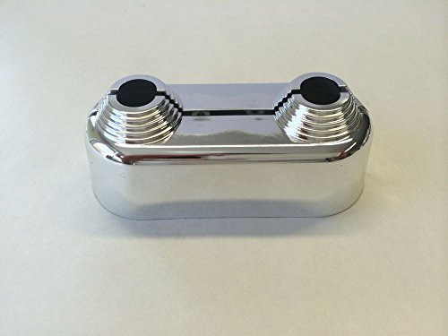 Simplex Doppel Rosette 10-22mm Rohrabstand 50 mm chrom hoch doppelrosette von 5vitamine