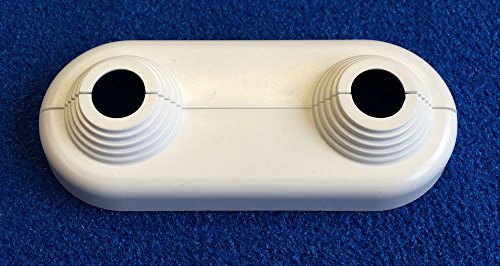 Simplex Doppel Rosette 10-22mm Rohrabstand 50 mm weiß flach doppelrosette von 5vitamine