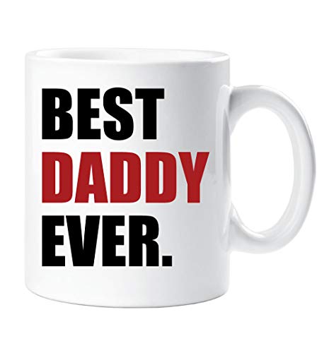 Best Daddy Ever Becher Rot Vatertag Tasse Geburtstag Weihnachten Keramik Geschenk von 60 Second Makeover Limited